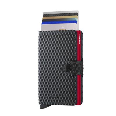 Secrid Miniwallet Cubic Kartlık Cüzdan Black Red