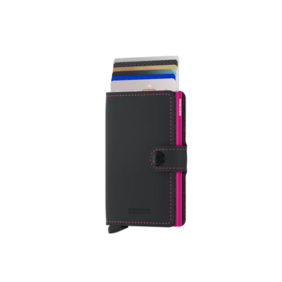 Secrid Miniwallet Matte Cüzdan, Siyah-Fuşya