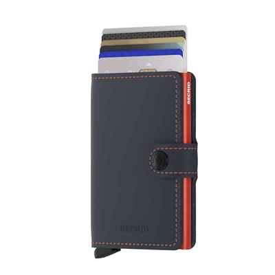 Secrid Miniwallet Matte Kartlık Cüzdan Night Blue Orange