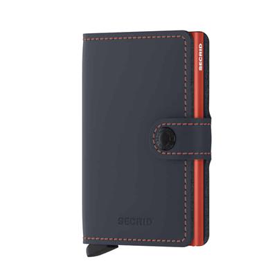 Secrid Miniwallet Matte Kartlık Cüzdan Night Blue Orange