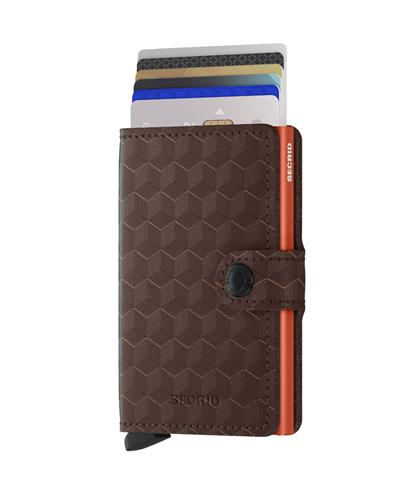 Secrid Miniwallet Optical Kartlık Cüzdan Brown Orange