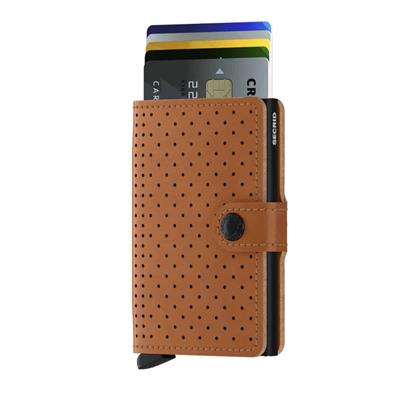 Secrid Miniwallet Kartlık Cüzdan Perforated Cognac