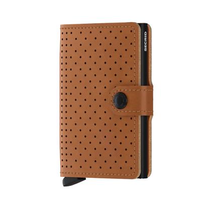 Secrid Miniwallet Kartlık Cüzdan Perforated Cognac