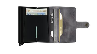 Secrid Miniwallet Vintage Kartlık Cüzdan Grey Black