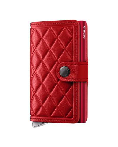 Secrid Premium Miniwallet Emboss Diamond Kartlık Cüzdan Red