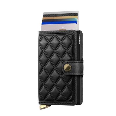 Secrid Premium Miniwallet Emboss Diamond Kartlık Cüzdan Black