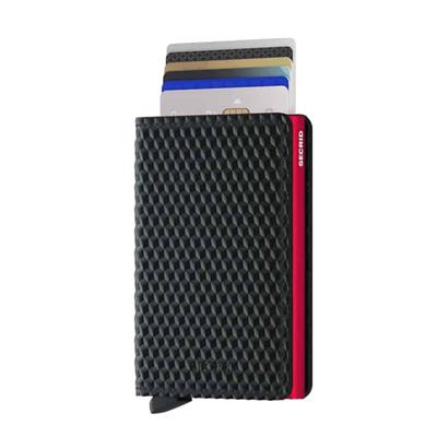 Secrid Slimwallet Cubic Kartlık Cüzdan Black Red