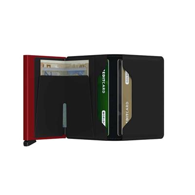 Secrid Slimwallet Matte Kartlık Cüzdan Black& Red