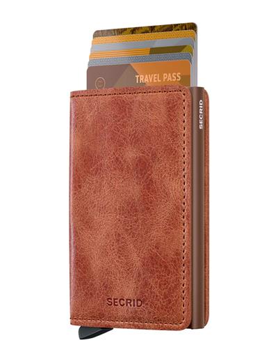 Secrid Slimwallet Vintage Kartlık Cüzdan Cognac Brown