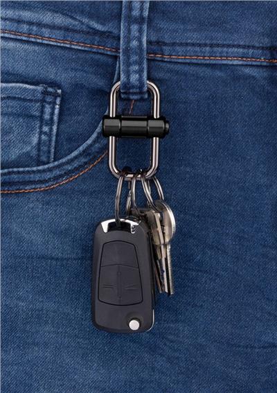 Troika 2-Way Key Anahtarlık, Siyah