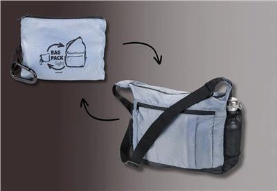 Troika Katlanan Omuz Çantası, Gri