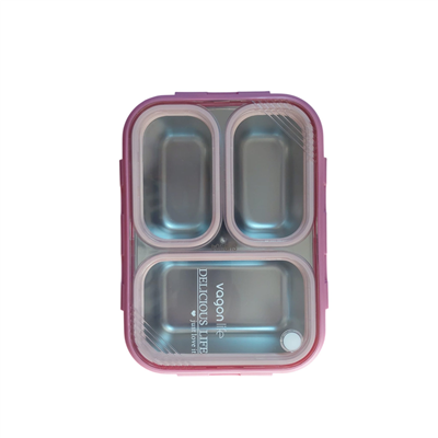 Vagonlife 620ML 3 Bölmeli Paslanmaz Çelik Lunchbox