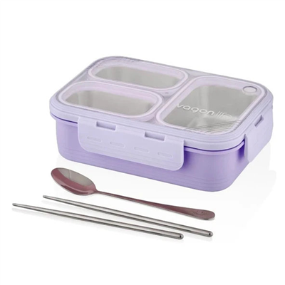 Vagonlife 620ML 3 Bölmeli Paslanmaz Çelik Lunchbox