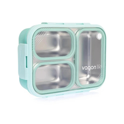 Vagonlife 620ML 3 Bölmeli Paslanmaz Çelik Lunchbox