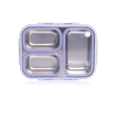 Vagonlife 620ML 3 Bölmeli Paslanmaz Çelik Lunchbox