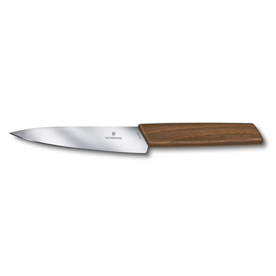 VICT.SWISS MODERN ŞEF BIÇAĞI,15CM,CEVİZ SAPLI,KUTU