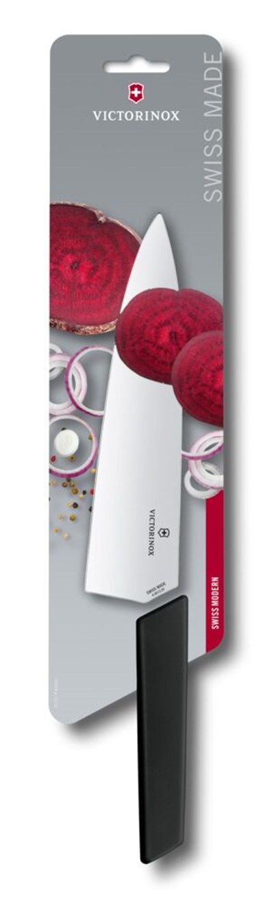 VICT.SWISS MODERN ŞEF BIÇAĞI,20CM,BLİSTER,SİYAH