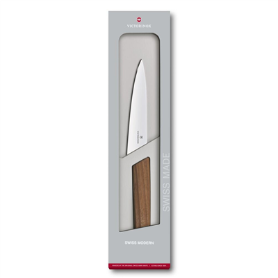 VICT.SWISS MODERN ŞEF BIÇAĞI,15CM,CEVİZ SAPLI,KUTU