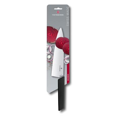 VICT.SWISS MODERN ŞEF BIÇAĞI,20CM,BLİSTER,SİYAH