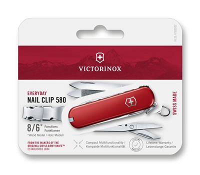 Victorinox 0.6463.B Tırnak Makaslı Çakı, Kırmızı, Blisterli