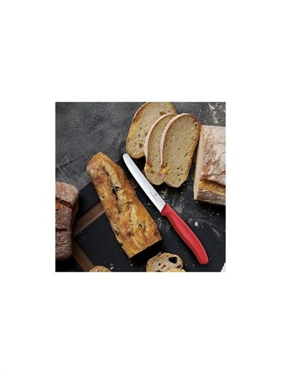 Victorinox 6.7111.35 Swiss Classic Soyma Bıçağı + Soyacak 3lü Set, Kırmızı