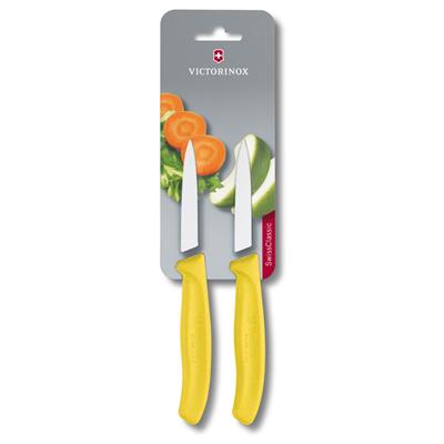 Victorinox 6.7606.L118B 8cm Sarı 2li Düz Soyma Bıçağı, Blisterli Paket