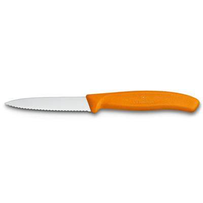 Victorinox 6.7636.L119B 8cm Turuncu 2li Tırtıklı Soyma Bıçağı, Blisterli Paket