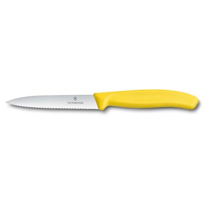 Victorinox 6.7736.L8 10cm Sarı Tırtıklı Soyma Bıçağı