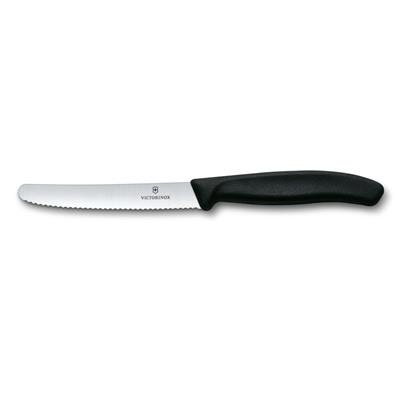 Victorinox 6.7833.6 11cm Siyah Tırtıklı Domates ve Sofra Bıçağı, 6 Parça