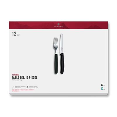 Victorinox 6.7833.12 Siyah Masa Seti, 12 Parça