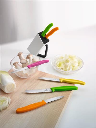 Victorinox 6.7836.L114B 11cm Yeşil 2li Tırtıklı Domates ve Sofra Bıçağı, Blisterli Paket