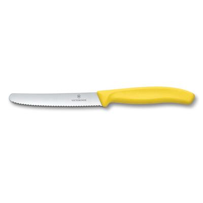 Victorinox 6.7836.L118B 11cm Sarı  2li Tırtıklı Domates ve Sofra Bıçağı, Blisterli Paket