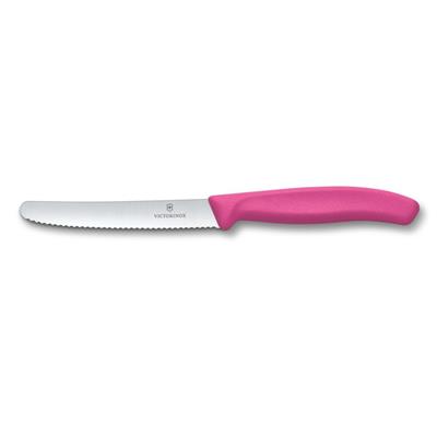Victorinox 6.7836.L115B 11cm Pembe 2li Tırtıklı Domates ve Sofra Bıçağı, Blisterli Paket