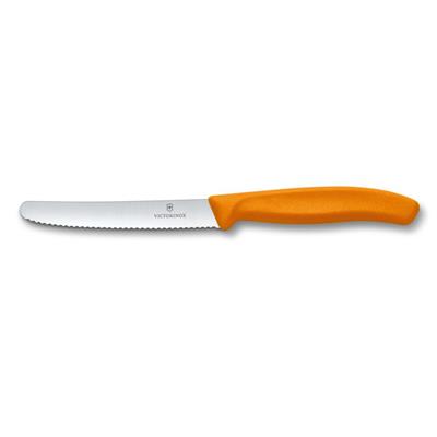 Victorinox 6.7836.L119 11cm Turuncu Tırtıklı Domates ve Sofra Bıçağı