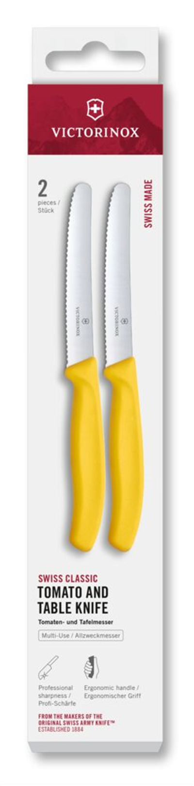 Victorinox 6.7838.2C1 2li 11cm Tırtıklı Domates Bıçağı, Sarı