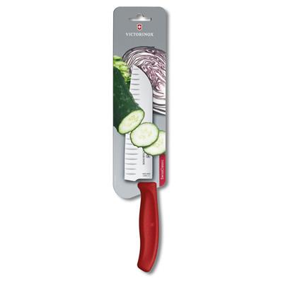 Victorinox 6.8521.17B 17cm Kırmızı Santoku Bıçağı, Blisterli Paket