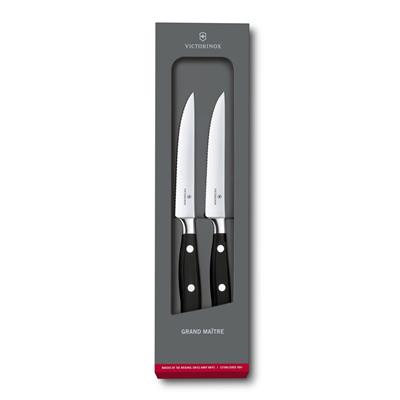 Victorinox 7.7242.2W 12cm Siyah 2li Dövme Çelik Biftek Bıçağı, Hediye Kutulu