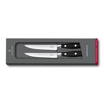 Victorinox 7.7242.2W 12cm Siyah 2li Dövme Çelik Biftek Bıçağı, Hediye Kutulu