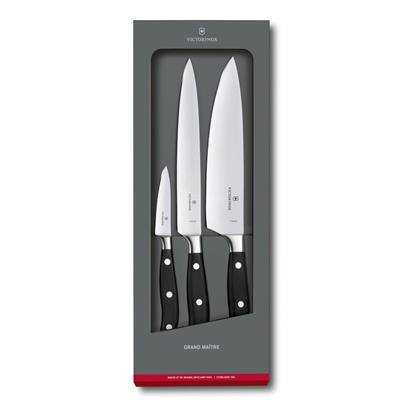 Victorinox 7.7243.3 Siyah Dövme Çelik Şef Aşçı Seti, 3 Parça