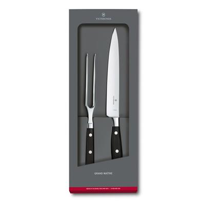Victorinox 7.7243.2 Siyah Dövme Çelik Şef Aşçı Seti, 2 Parça