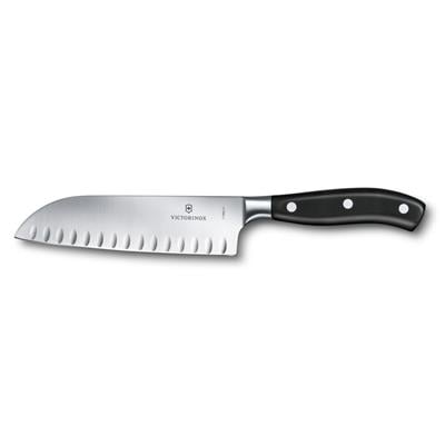 Victorinox 7.7323.17G 17cm Siyah Dövme Çelik Santoku Bıçağı, Hediye Kutulu