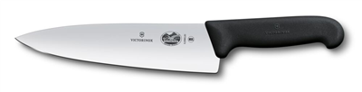 Victorinox Fibrox 20cm Düz Şef Bıçağı, Siyah, Blisterli