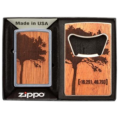 Zippo Woodchuck Çakmak  ve Şişe Açacağı Set