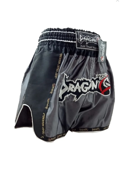 DragonDo MT3075 Retro NEO Muaythai Şortu Muay Thai Şort Antrasit