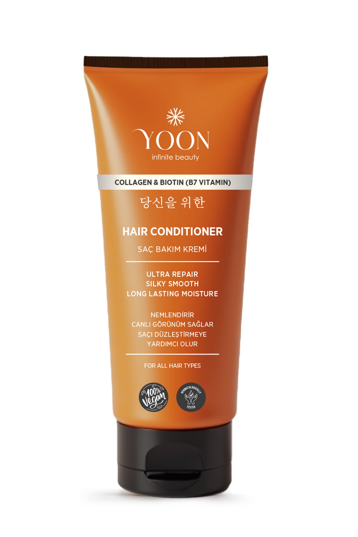 YOON Vegan Saç Kremi – Biotin B7 & Kolajen İçerikli, Nemlendirici