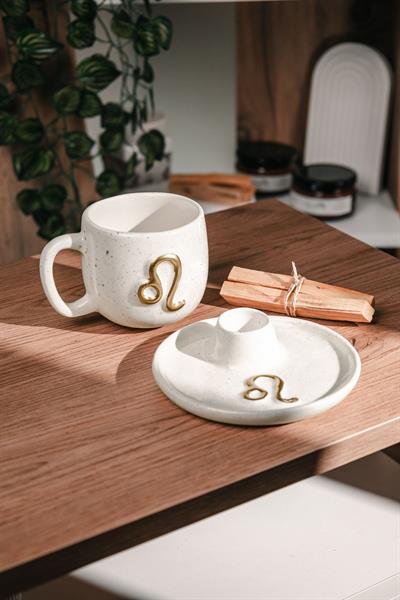 Aslan Burcuna Özel El Yapımı Palo Santo Tütsülük ve Kupa Seti (2 adet Palo Santo dahil)