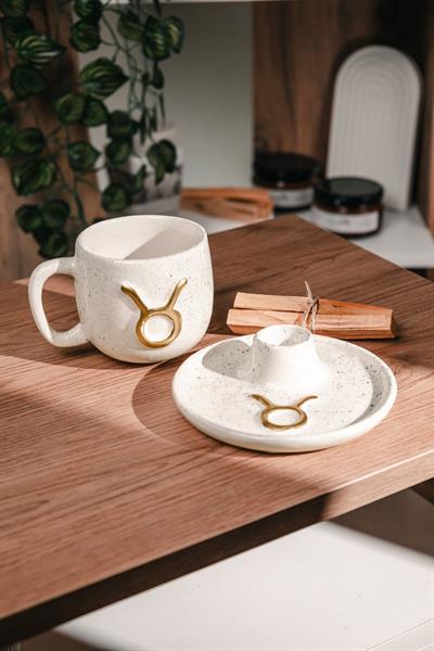 Boğa Burcuna Özel El Yapımı Palo Santo Tütsülük ve Kupa Seti (2 adet Palo Santo dahil)