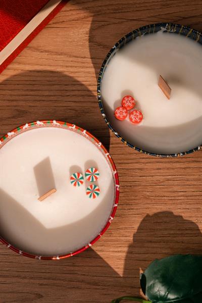 El Yapımı Yılbaşı Temalı %100 Soya Wax Mum Seti | Hediye | Dekoratif | Stories Candle | New Year