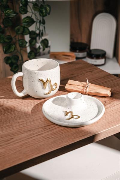Oğlak Burcuna Özel El Yapımı Palo Santo Tütsülük ve Kupa Seti (2 adet Palo Santo dahil)