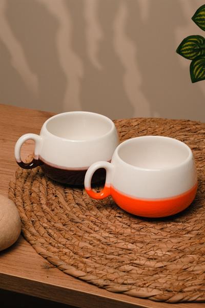 Seramik Mug Double Kahve Seti | Kahve | Çay | Filtre Kahve | Espresso | Kupa Seti | 180 ML | 2 Parça